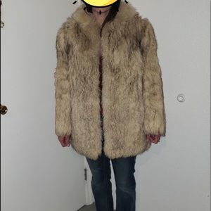 Genuine fox fur coat